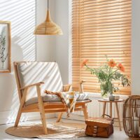 faux wood with reading chair