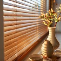 Fine blinds with vase