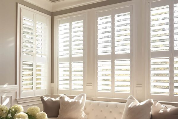 Living room window shutters in Lichfield